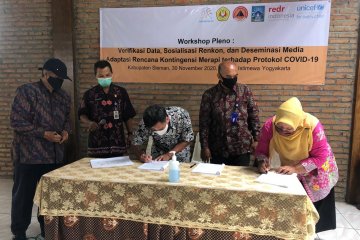 7 desa KRB III Merapi di Sleman tanda tangan renkon erupsi Merapi