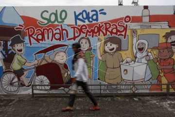 Mural sosialisasi pilkada