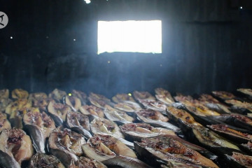 Pedagang ikan salai  bertahan di tengah merosotnya penjualan
