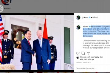 Presiden Jokowi ucapkan selamat atas terpilihnya Presiden AS Joe Biden