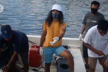 Econusa gunakan jaring bersihkan laut Banda Neira