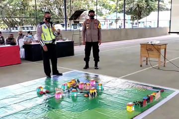 Polres Kolaka gelar latihan pengamanan kota jelang pilkada di Kolaka Timur