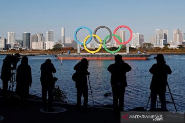 Cincin Olimpiade raksasa sudah dipasang lagi di Tokyo