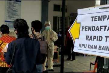 Bawaslu Lampung sebut 185 pengawas TPS reaktif usai jalani tes cepat