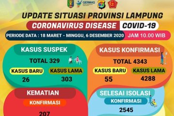 Dinkes Lampung catat penambahan 92 pasien sembuh