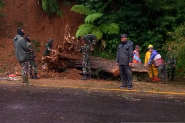 Jalur Puncak-Cianjur dapat dilalui setelah sempat tertimbun longsor