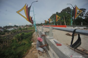 Pembangunan jembatan dari dana hibah BNPB