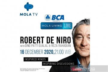 Robert De Niro akan bincang film dan kehidupan di Mola TV