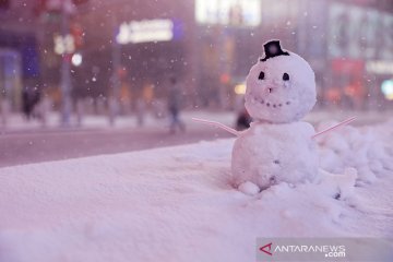 Times Square New York lengang pada Malam Tahun Baru ditengah pandemi