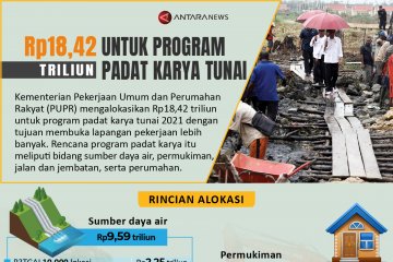 Rp18,42 triliun untuk program padat karya tunai 2021