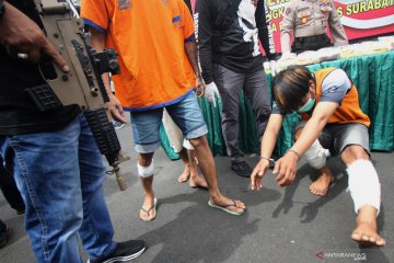Polisi berhasil gagalkan peredaran 21,4 kilogram sabu di Surabaya