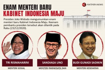 Enam menteri baru Kabinet Indonesia Maju