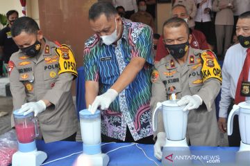 Pemusnahan barang bukti narkoba Polda Sumsel