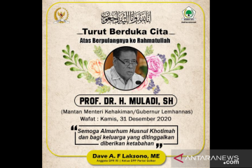 Anggota DPR sampaikan doa untuk almarhum Prof Muladi