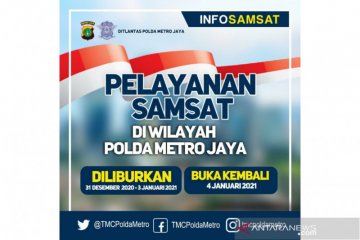 Polda Metro Jaya tutup layanan Samsat Keliling hingga 3 Januari 2021