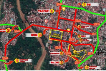 Polres Lebak tutup Alun-alun Rangkasbitung saat malam Tahun Baru 2021