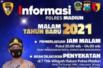 Polres sekat tujuh titik perbatasan masuk wilayah Kabupaten Madiun