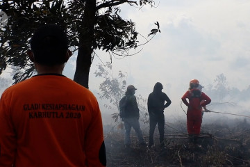 Empat hektare lahan gambut di Kota Pontianak terbakar