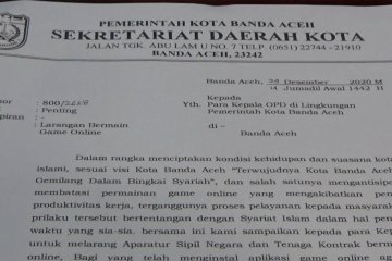 Pemkot Banda Aceh keluarkan surat larangan bermain game online bagi ASN