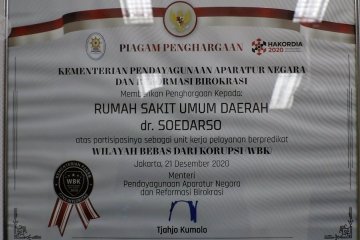 RSUD Soedarso Pontianak raih predikat WBK dari Kementerian PANRB