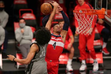 NBA: Wizards raih kemenangan tipis atas tim tuan rumah Nets 123-122