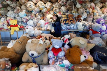 Boneka-boneka teddy bear "hibernasi" di Hungaria, tunggu pandemi usai