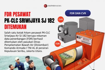 Kotak hitam FDR pesawat PK-CLC Sriwijaya SJ 182 ditemukan