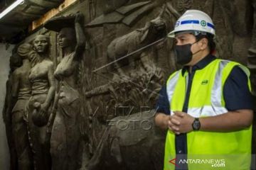 Menteri BUMN Tinjau Penemuan Relief  ENTERI BUMN