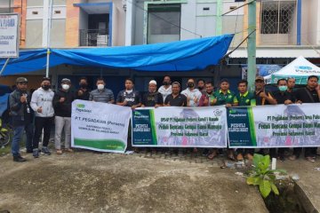 Bantuan logistik kemanusiaan Pegadaian Makassar tiba di Mamuju