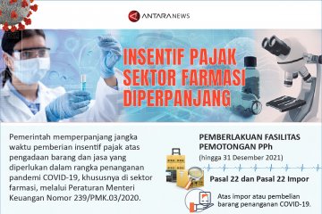 Insentif pajak sektor farmasi diperpanjang