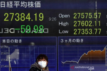 Saham Jepang berakhir lebih rendah, indeks Nikkei tergerus 1,00 persen