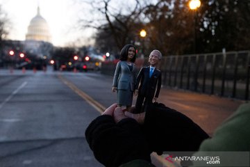 Pelantikan Joe Biden dan Harris diwarnai sepinya jalanan di Washington