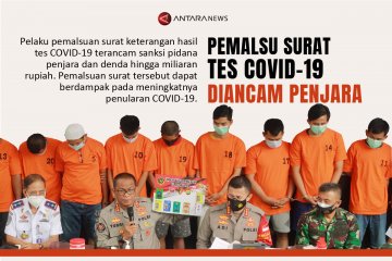 Pemalsu surat tes COVID-19 diancam penjara