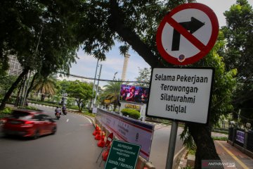 Penutupan sementara Jalan Katedral di Jakarta