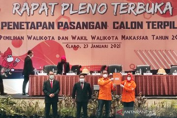 KPU Makassar tetapkan Danny-Fatma kepala daerah terpilih