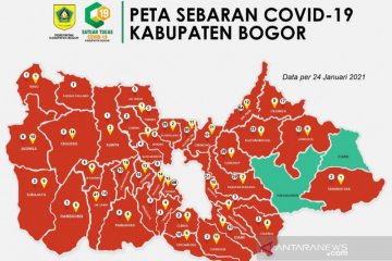 Dua wilayah zona hijau setelah hampir sepekan Kabupaten Bogor memerah