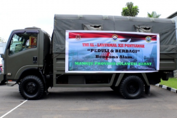 Lantamal XII Pontianak salurkan bantuan 10 ton beras ke Sulawesi Barat