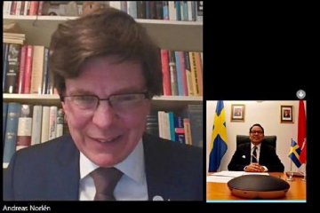 Indonesia-Swedia bahas perkembangan 70 tahun hubungan bilateral