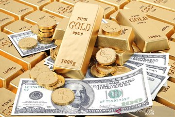 Harga emas terkerek 8,70 dolar, dipicu "greenback" yang lebih lemah