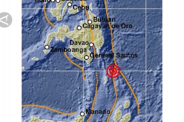 Gempa 7.1 M Guncang Timur Laut Sulawesi Utara