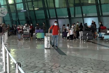 Suasana kedatangan internasional di Terminal 3 Bandara Soetta