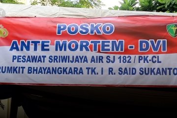 Pos antemortem buka 24 jam, layani keluarga penumpang Sriwijaya Air