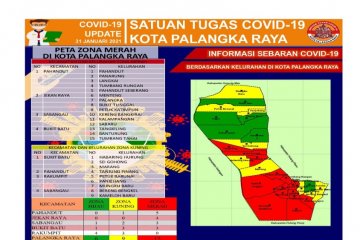 15 Kelurahan di Palangka Raya zona merah COVID-19