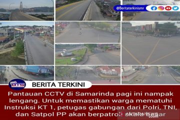 Pantauan sepi sejumlah ruas jalan di Samarinda