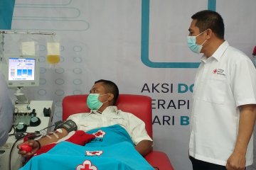 PMI Makassar terbantu donor plasma Satgas BUMN