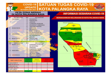 Zona merah penyebaran COVID-19 di Palangka Raya kembali bertambah