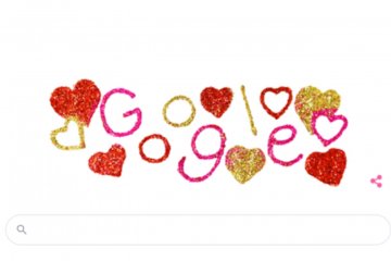 Google meriahkan Valentine dengan Doodle bentuk hati