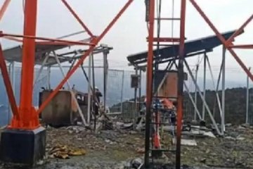 KKB kembali bakar peralatan milik PT Palapa Ring di Kab. Puncak