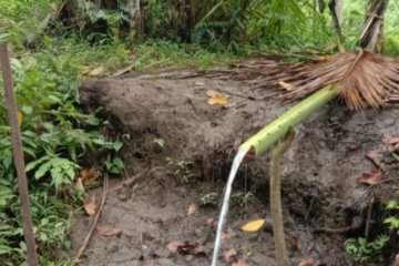 Mata air muncul di dekat pengungsian warga setelah gempa Majene