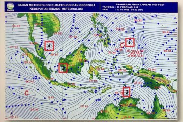 BMKG prediksi curah hujan lebat di sejumlah wilayah dalam sepekan